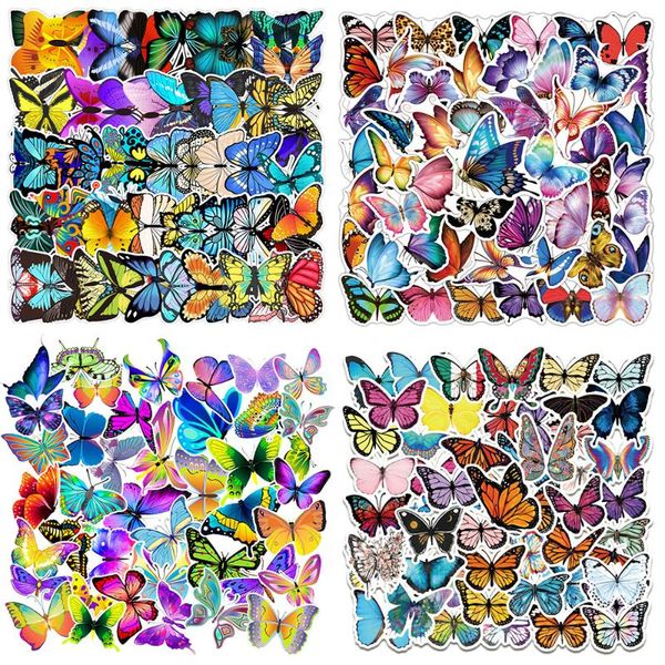 

gift wrap 50pcs flower butterfly stickers aesthetic for notebooks stationery waterproof sticker craft supplies scrapbooking material