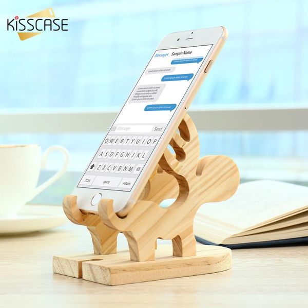 

cell phone mounts & holders kisscase 100% natural wooden holder tablet deskstand for ipad charging dock moible
