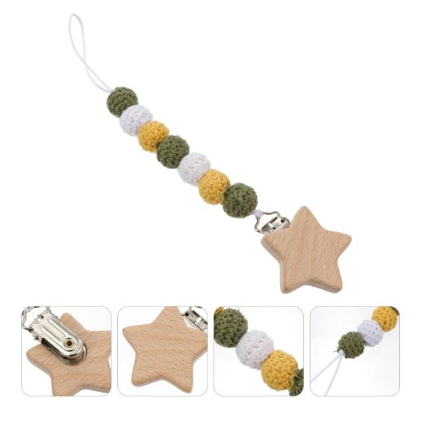 

pacifiers# baby pacifier clip wooden teether chain holder practical