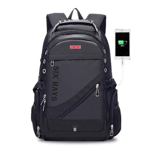 

backpack sixrays 2021 male multifunction usb charging fashion business casual tourist anti-theft waterproof 15.6 inch lapmen