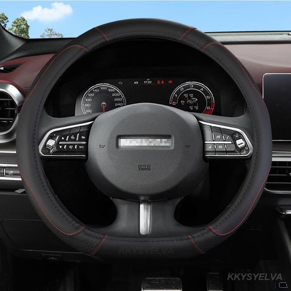 

steering wheel covers for haval f7 f7x f5 pu leather car cover d shape auto accessories interior fast