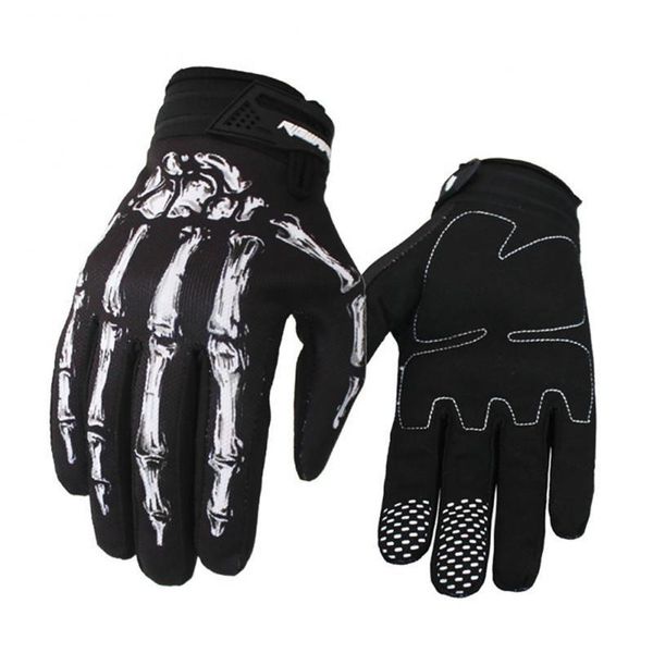 

cycling gloves winter warm bike motorcycle skull full finger outdoor sports autumn models ghost claw glove, Black