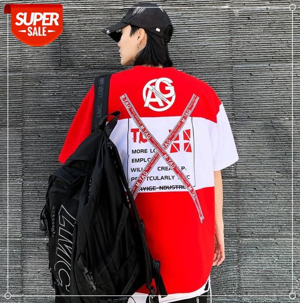 

seveyfan 2021 men's short sleeve t-shirt contrast color stitching men's t-shirt loose letter printing summer short sleeve #uj9u, White;black