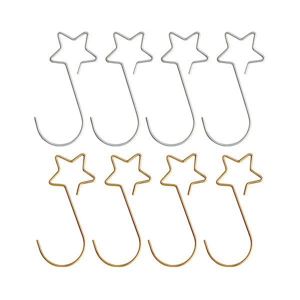 

2021 family christmas metal hook star decoration multicolor