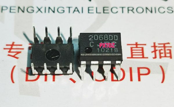 RC2068D . 2068DD. PDIP8, DUAL Amplifier Circuiti integrati circuiti integrati, doppio pacchetto in plastica a 8 pin in linea, 2068 OP AMP Chip di componenti elettronici