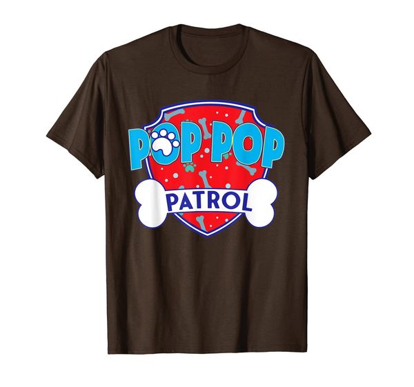 

funny pop pop patrol t-shirt - dog mom gift t-shirt, White;black