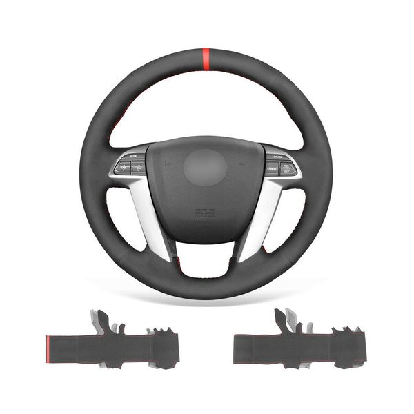 

diy custom soft black suede steering wheel cover for honda accord 8 odyssey