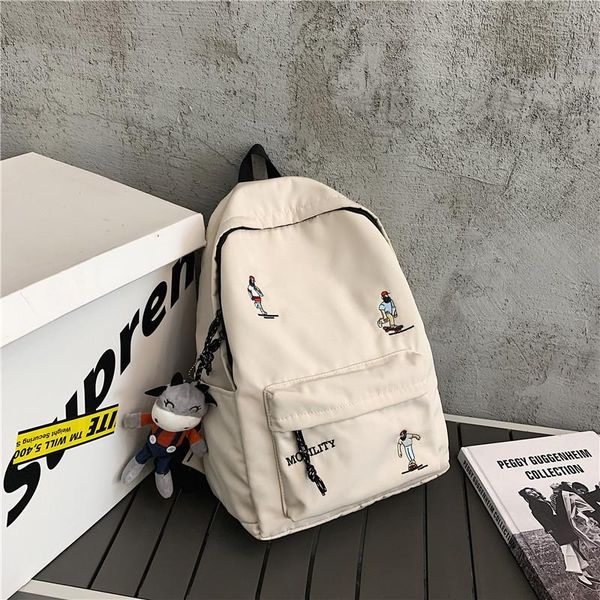 

school bags female cute embroidery backpack women harajuku bag teenage book ladies kawaii college student girl fashion