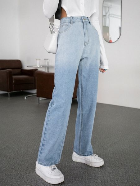 

dazy ombre straight leg jeans x0tx#, Blue