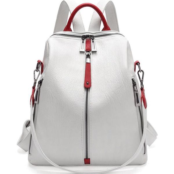 

real leather backpack women fashion white designer backpacks women mini backpack mochila feminina school bags