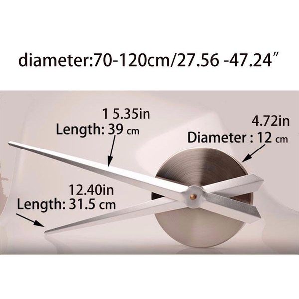 

modern 3d wall clock mirror sticker large number diy art decals home living room n1ha