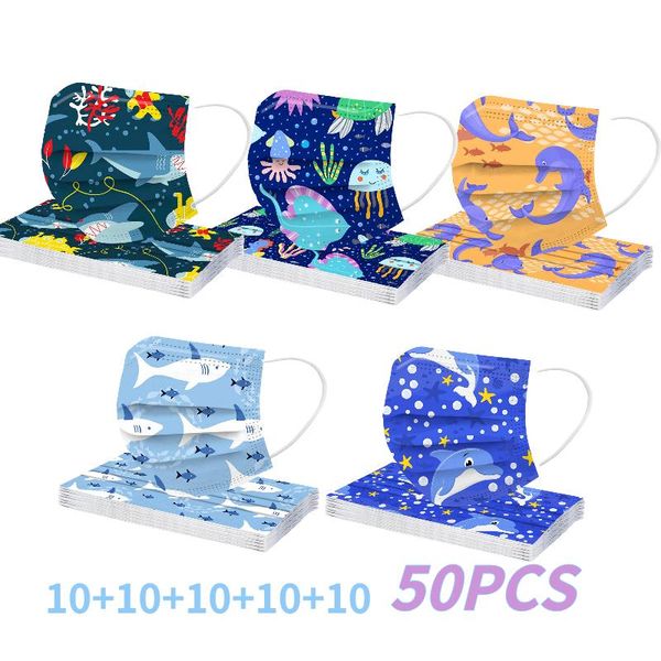 

other event & party supplies 50pcs mascarillas children disposable face masks mascararillas niÃ±os cartoon 3-layer masque halloween cosplay m