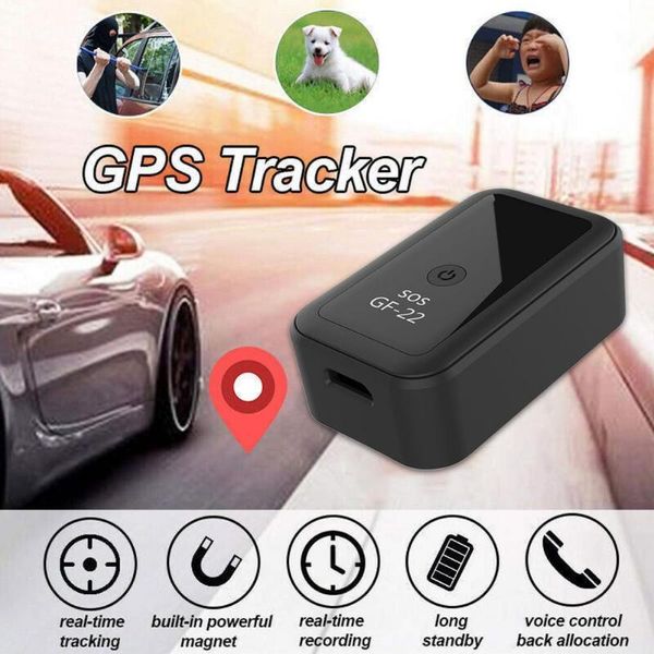 

car gps & accessories gf22 mini real time tracker anti-lost device voice control recording locator high-definition microphone wifi+lbs+gps