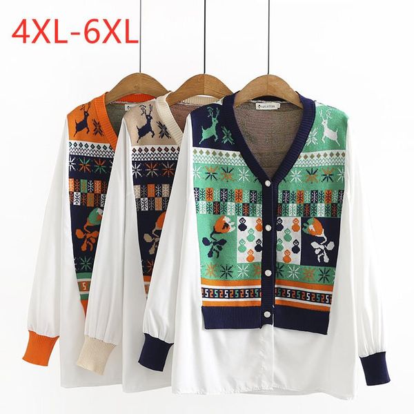 

plus size t-shirt large women's autumn and winter slim knit cardigan vest stitching shirt, Black