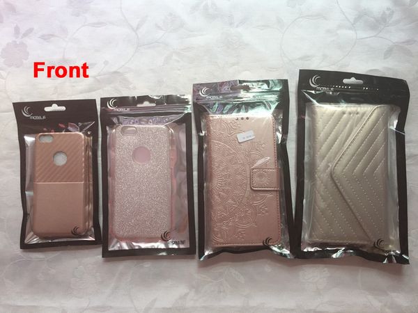 

4sizes retail package zipper bag black plastic pouch for galaxy s10 note10 s9 s20 iphone 11 xs max x 8 7 plus 6 4.7 leather hard phone case