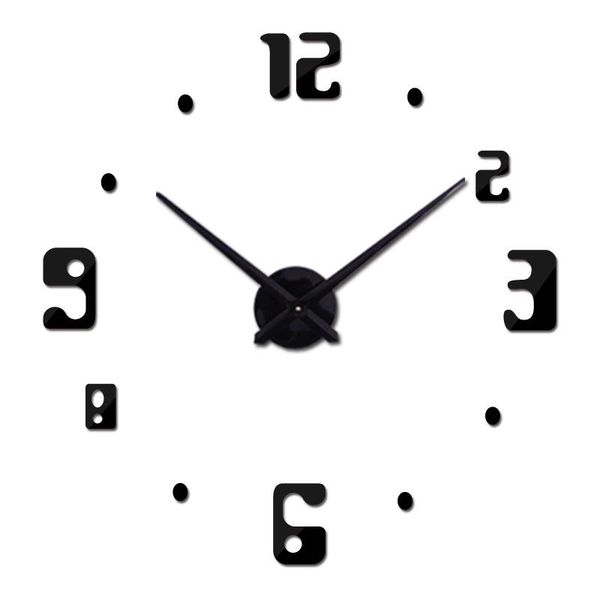 

new wall clock modern design reloj de pared quartz watch large decorative clocks europe living room acrylic 3d stickers