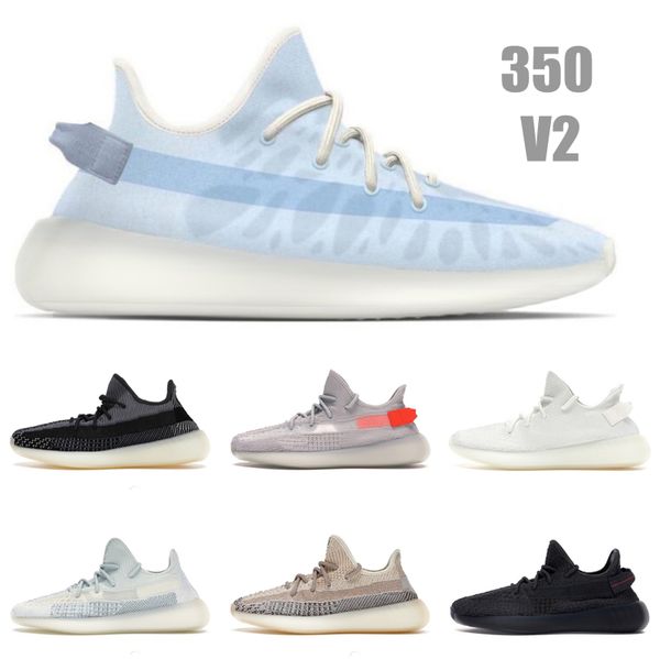 

2021 running shoes mesh spring and fall breathable fluorescence lace up men women sneakers zebra reflection yeesy with box size36-48