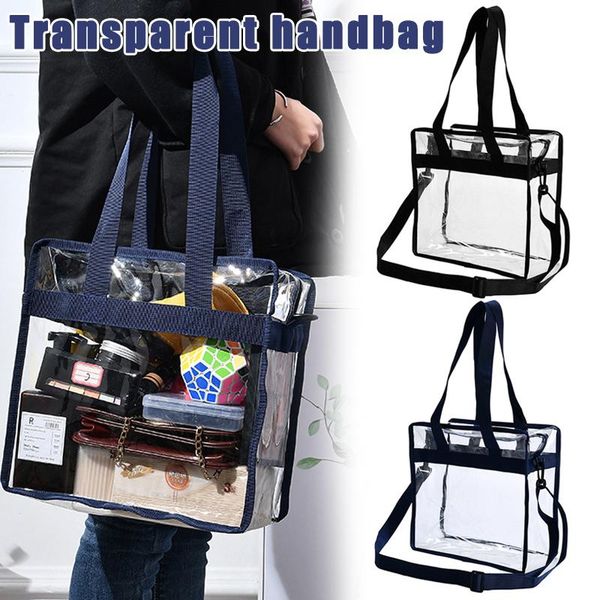 

outdoor bags ly clear tote bag with zipper waterproof handbag transparent travel shopping shoulder bf88
