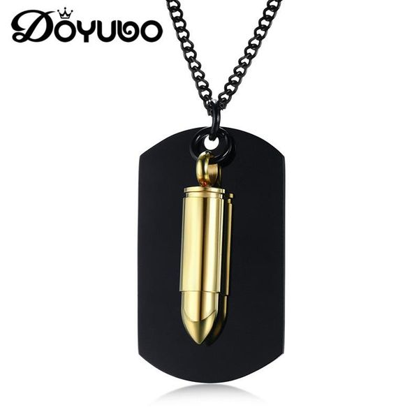 

pendant necklaces doyubo punk style men's stainless steel shape necklace openning square charms chains fashion jewelry dc236, Silver