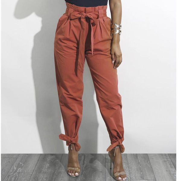 

women's pants & capris vintage casual cargo black yellow baggy high waist trousers streetwear women plus size autumn pant, Black;white