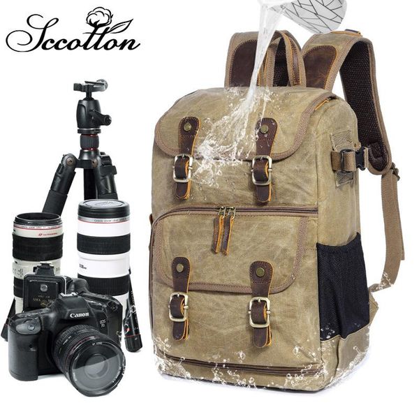 

backpack waterproof pographic camera bag canvas men's wholesale dslr capacity