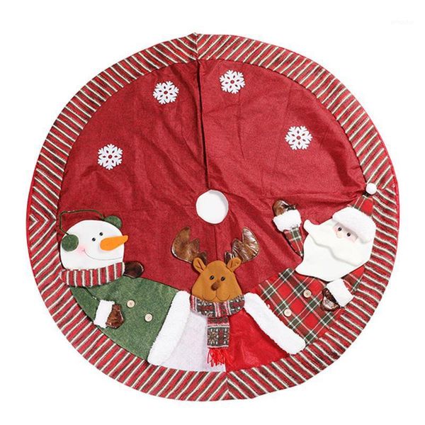 

christmas decorations tree skirt cute santa and snowman dolls design plush xmas decoration for ac889