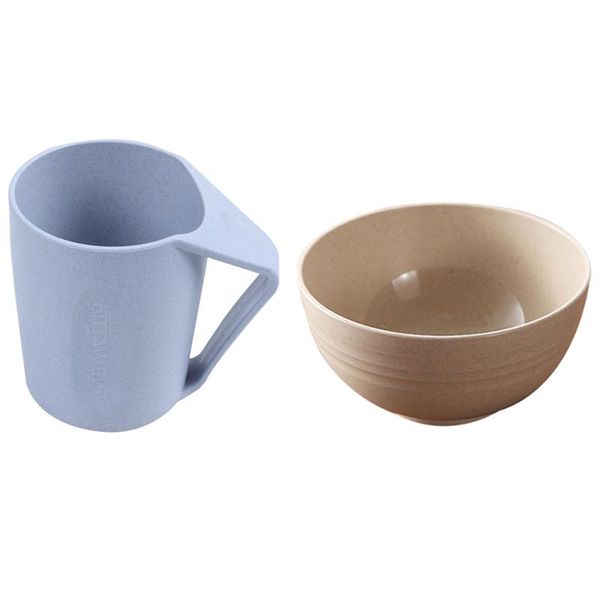 

break-resistant creative coffee/ mug cup wheat straw & lightweight wheat straw bowl, unbreakable cereal pasta bowls