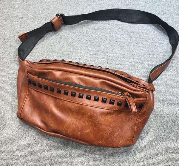 

waist bags rivet chest bag shoulder trend for men and women fashion pack