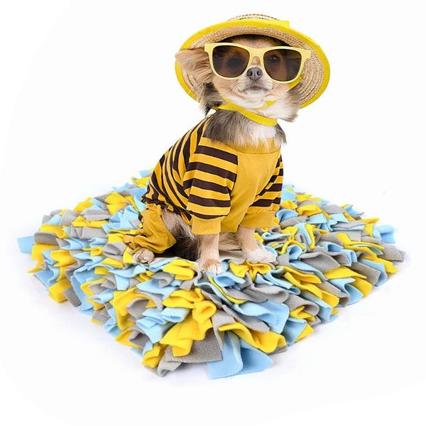 

home washable dog snuffle mat feeding training smell sniffing pad modern pet toys woven foraging skill nose work soft blanket