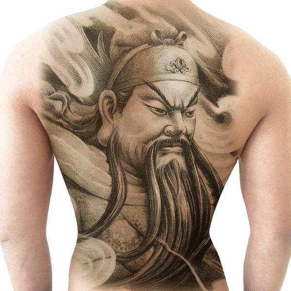

full back tattoo sticker waterproof beard guan public relations second master gong men and women lasting simulation