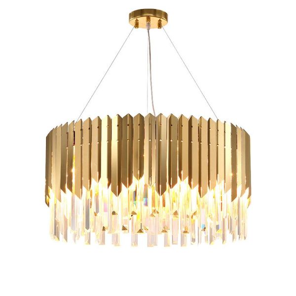 

pendant lamps modern crystal lamp chandelier oval/round luxury gold round stainless steel chandeliers lighting for bar living room el
