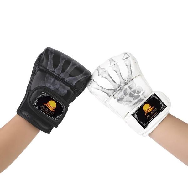 

1 pair boxing gloves mma sparring grappling fight boxing punch ultimate mitts l jllcge soif, Black