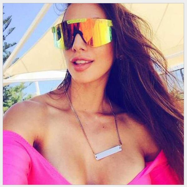 

fast ship brand rose red pit viper sunglasses double wide polarized mirrored lens tr90 frame uv400 protection with case, White;black