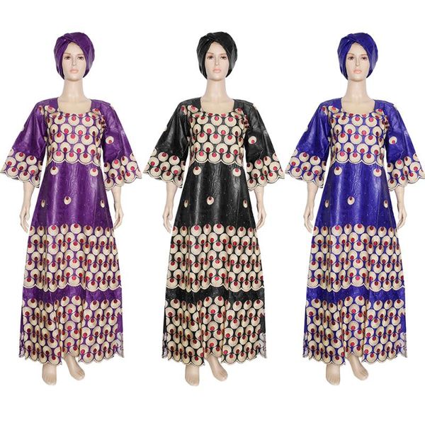 

ethnic clothing h&d maxi dresses for women bazin riche getzner 2021 ladies evening gown kaftan dress embroidery dashiki lace robes, Red