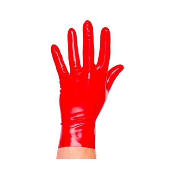 

party masks 2021 latex gloves five finger red short size s-xl