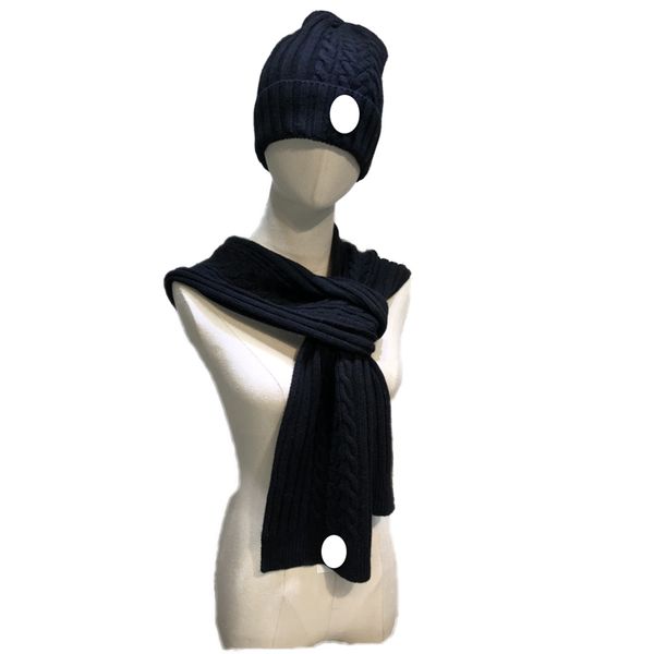 New Fashion Designer Sciarpa Berretti invernali Berretti in due pezzi Donne Scarfs Sciarpa Maglia Cappelli da sciarpe Set