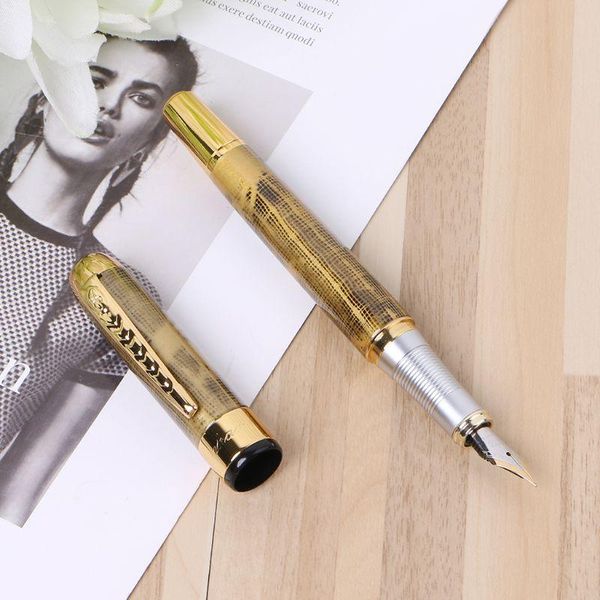 

jinhao x250 18kgp fountain pen medium nib deluxe gold new dropship