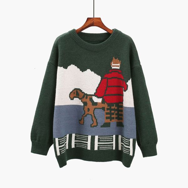 

lazy wind thickened pullover women's 2020 autumn and winter new net red sweet little fresh cartoon pattern t-shirt, White;black