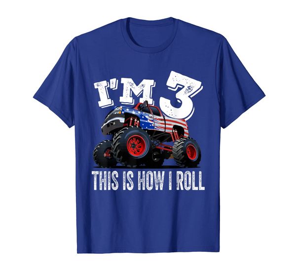 

3rd birthday monster truck t-shirt 3 years old birthday, White;black
