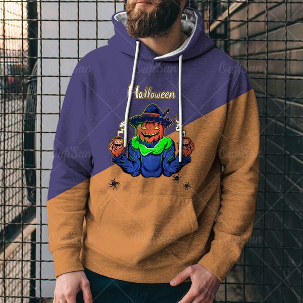 

men's hoodie 3d print sweater halloween horror sweater 3d sweater digital print hat eg6d, Black
