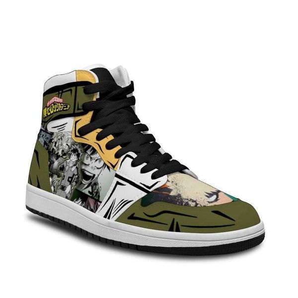 

2021 my hero academia japanese cartoon anime diy breathable running non-slip basketball shoe for man trend sports shoes 9zk1