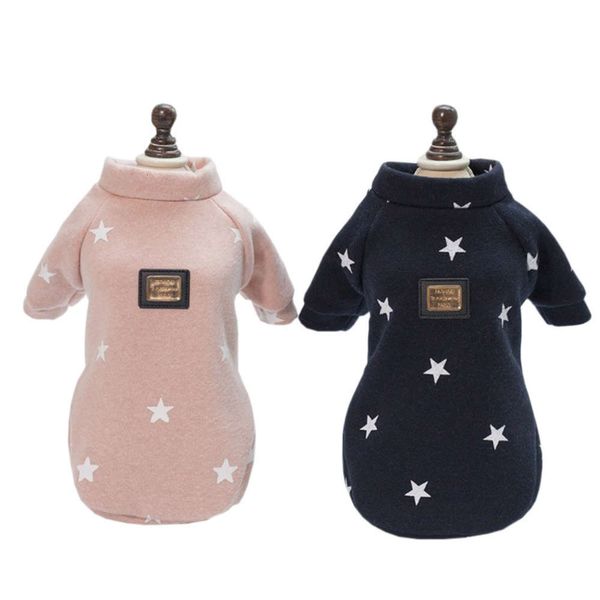 

pet autumn and clothing new type of dog cat winter printing stars warm sweater