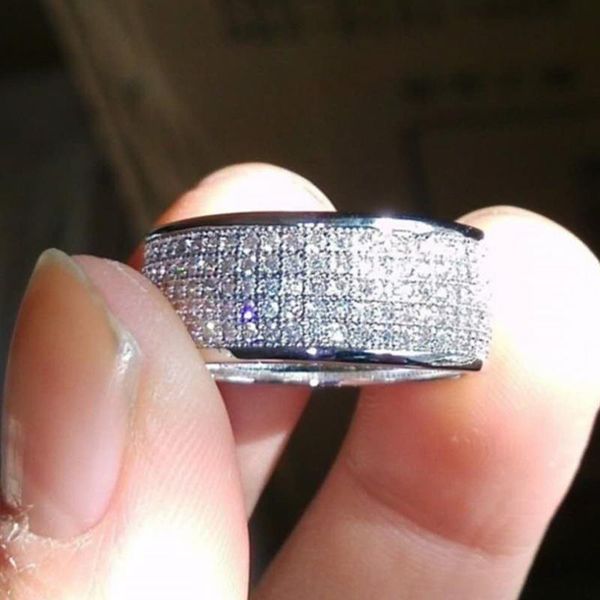 

wedding rings 2021 classic full white zircon for women luxury silver plated female bride jewelry engagement party gifts, Slivery;golden