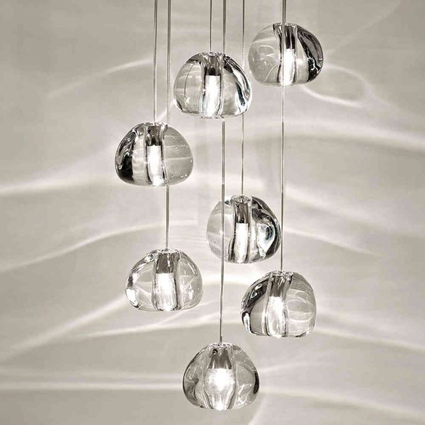 

table lamps led pendant lights modern hanglamp high rotation stair crystal balls decoration lighting lustre pendente rdzc