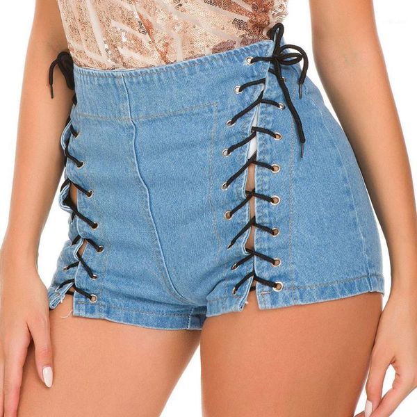 

women's shorts sweatpants women summer jeans high waist slim hole denim beach bottom for, White;black