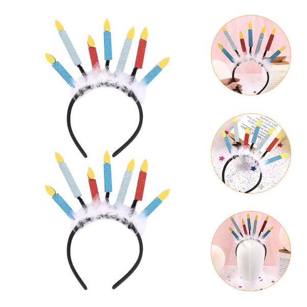 

party hats 2pcs kids birthday headband beautiful headdress prop decorative