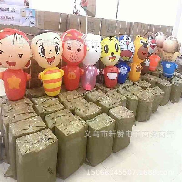 

square tumbler large thickened inflatable pvc 95cm sandbags gift toys send pump