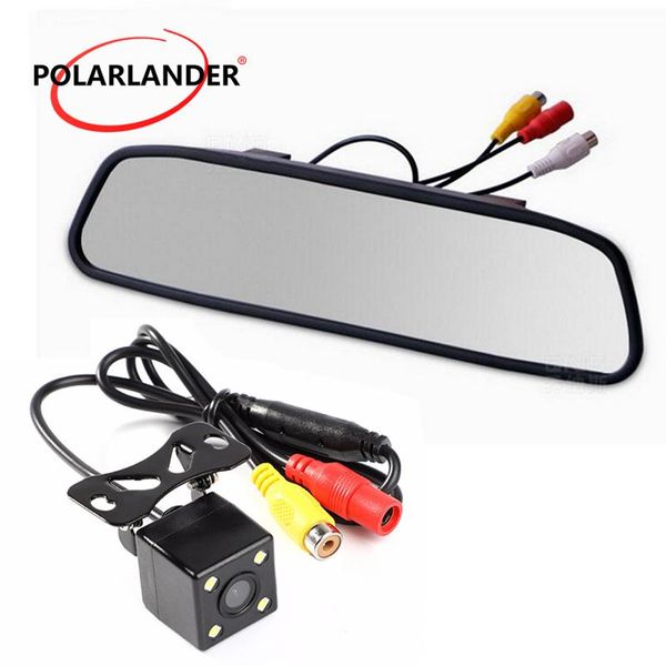 

4.3" reversing ccd car car rear view camera parking assistance night vision rearview mirror monitor glass lens camera video