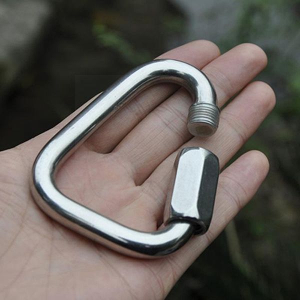 

cords, slings and webbing shape mountain rock climbing steel screw lock carabiner y6u6