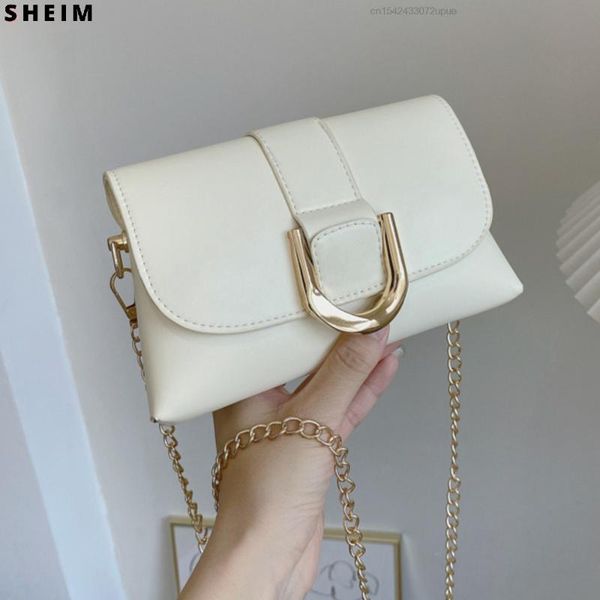 

evening bags trend solid color thick cover chain small pu leather crossbody for women 2021 summer shoulder cross body bag ladies handbag
